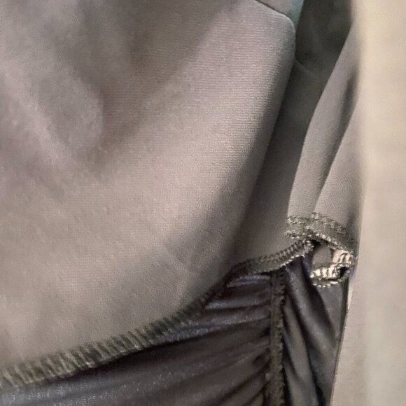 Calvin Klein Grecian Goddess Olive Asymmetrical Draped Gown – Size 8 - Picture 7 of 14